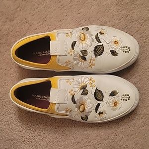 Mark Nason for Skechers Yellow Floral Embroidery Slip On Sneakers